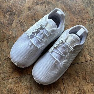 Toddler size 9 Adidas white shoes